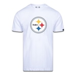 Camiseta New Era Pittsburgh Steelers Logo Time NFL - Masculina BRANCO