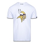 Camiseta New Era Masculina Minnesota Vikings Logo Time NFL BRANCO