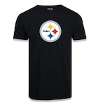 Camiseta New Era NFL Pittsburgh Steelers Logo Time - Masculina PRETO