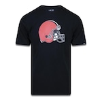 Camiseta New Era NFL Cleveland Browns Logo Time - Masculina PRETO