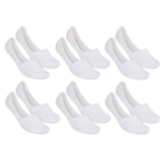 Meia Selene Sapatilha Invisível - Feminino - 6 Pares BRANCO