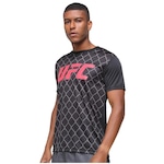 Camiseta UFC Ring - Masculina PRETO/VERMELHO