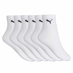 Meia Puma Cano Médio Esportiva - 6 Pares BRANCO