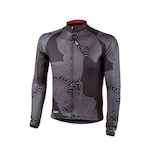 Camisa para Ciclismo Mauro Ribeiro Manga Longa Short - Masculina PRETO