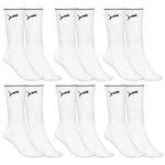 Kit Meias Puma Esportiva Cano Longo - 6 pares - Masculina BRANCO