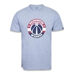 Camiseta New Era Plus Size Regular Manga Curta Washington Wizards Logo - Masculino CINZA