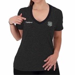 Camisa do Figueirense Concentração 2018 Topper - Feminina CINZA/PRETO