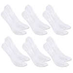 Kit Meias Sapatilha Selene Super Invisível com 6 Pares - 34 ao 38 - Feminina BRANCO