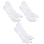 Kit Meias Sapatilha Selene Super Invisível com 3 Pares - 34 a 38 - Feminina BRANCO