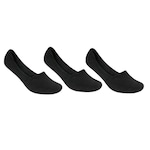 Meia Selene Sapatilha Invisível - Masculino - 3 Pares PRETO