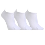 Meia Selene Sapatilha Esportiva - Masculina - 3 Pares BRANCO