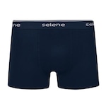 Kit de Cuecas Boxer Selene Algodão - 2 Unidades - Adulto PRETO/AZUL ESC