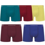 Cueca Boxer Selene sem Costura - Adulto - 5 Unidades VERMELHO/AMARELO