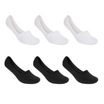 Meia Selene Sapatilha Invisível - Masculino - 6 Pares BRANCO/PRETO