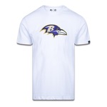 Camiseta New Era Plus Size Regular Manga Curta Baltimore Ravens - Masculino BRANCO