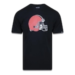 Camiseta New Era Plus Size Regular Manga Curta Cleveland Browns - Masculino PRETO