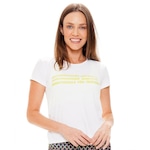 Camiseta Rola Moça Ultracool Touch Bio - Feminina BRANCO/VERDE