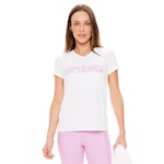 Camiseta Rola Moça Ultracool Fit - Feminina BRANCO/ROXO