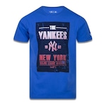 Camiseta New Era Masculina New York Yankees MLB Street Life Lamb AZUL