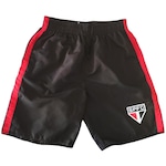 Bermuda do São Paulo SPR Oficial - Masculina PRETO/VERMELHO