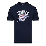 Camiseta New Era Plus Size Regular Manga Curta Oklahoma City Thunder Logo - Masculino MARINHO/PETROLEO