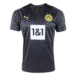Camisa Borussia Dortmund II 21/22 Puma - Masculina PRETO/AMARELO