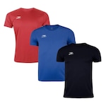 Kit 3 Camisetas Penalty X - Masculino VERMELHO/AZUL