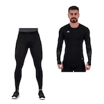 Kit Térmico Penalty: Camisa Térmica Delta + Calça Flat - Masculino PRETO