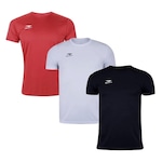 Kit 3 Camisetas Penalty X - Masculino VERMELHO/BRANCO