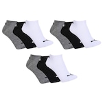 Kit Meias Puma Logo - 9 Pares - Masculino PRETO/BRANCO