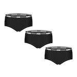 Kit de Calcinhas Puma Mini Boxer - Adulto - 3 Unds PRETO