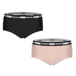 Kit de Calcinhas Puma Mini Boxer - Adulto - 2 Unds PRETO/ROSA