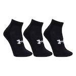 Meia Cano Médio Under Armour Core Cotton Locut - Adulto PRETO