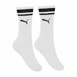 Kit de Meias Cano Longo Puma Esportiva - Masculina - 6 Pares BRANCO/PRETO