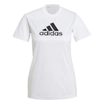 Camiseta Adidas Designed 2 Move Logo GL3821 - Feminina BRANCO/PRETO