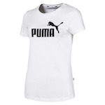 Camiseta Puma Essentials Logo - Feminina BRANCO