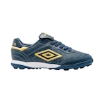 Chuteira de Society Umbro Speciali Iii Pro Tf - Adulto AZUL ESC/OURO