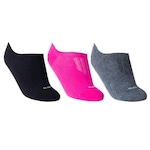 Kit de Meia Soquete Lupo Sport 0327 com 3 Pares - Adulto PRETO/ROSA