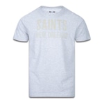 Camiseta New Era New Orleans Saints NFL Core Simple - Masculina CINZA CLARO