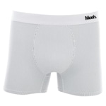 Cueca Boxer Mash Risca de Giz Microfibra Elástico - Masculina BRANCO