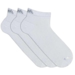 Kit Meia Sapatilha Mash Algodão Esportiva com 3 Pares - Adulto BRANCO