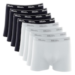 Kit Cueca Boxer Mash 8 Peças Masculina Algodão Elástico PRETO