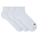 Kit de Meias Sapatilha Mash Algodão Esportiva com 3 pares - Adulto BRANCO