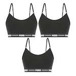 Top Fitness Puma Modal Stretch - Adulto - 3 unidades PRETO