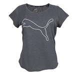 Camiseta Puma Heather Cat Tee - Feminina MESCLA