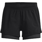 Shorts Under Armour IsoChill Run 2N1 - Feminino PRETO