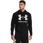 Blusão de Moletom com Capuz Under Armour Rival Fleece Big Logo HD - Masculino PRETO/BRANCO