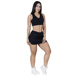 Short Saia Dry Orbis Fitness com Short Interno - Feminino PRETO