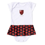 Vestido Body Torcida Baby Flamengo 033 Bxs - Infantil BRANCO/PRETO