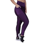 Calça Legging Orbis Fitness Cirre 3D Brilho - Feminina ROXO